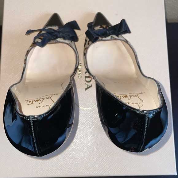 Christian Louboutin Lova 120 Leopard Bow Pigalle Pointy Pumps Size 37 So Kate - Picture 8 of 12